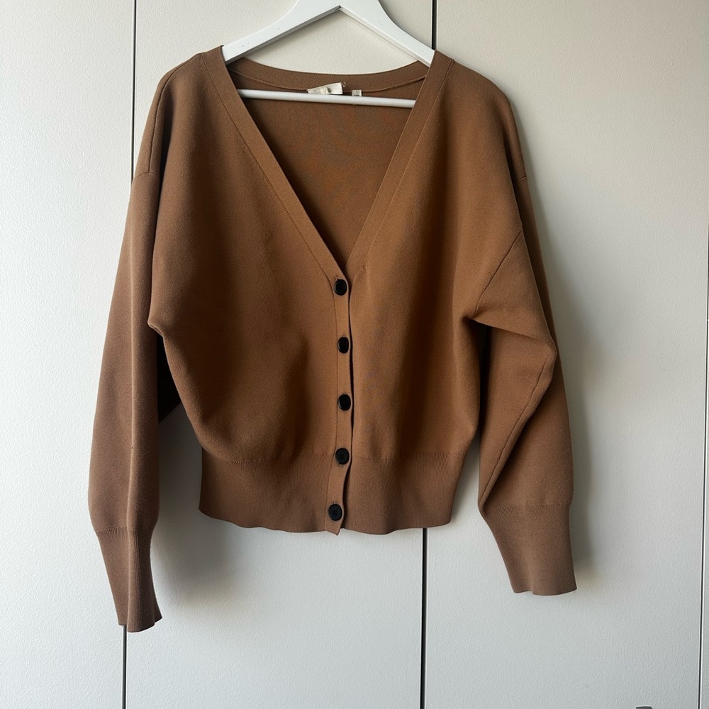 A.L.C. Tan Button-Up Women's Cardigan